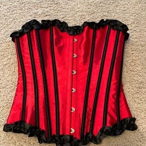 Red and Black Women's Bustier